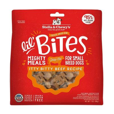 Stella & Chewy's Freeze-Dried Raw Lil Bites Small Breed Itty Bitty Beef Recipe 7 oz.