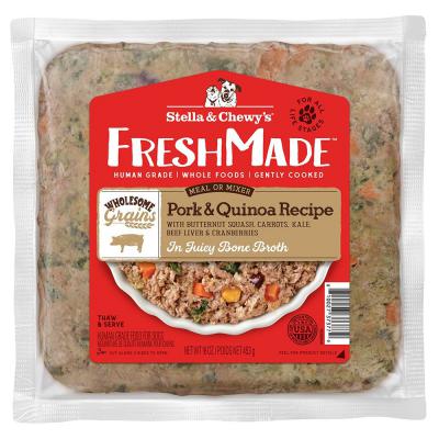 Stella & Chewy's Freshmade Pork & Quinoa Recipe Gently Cooked Dog Food 16 oz.