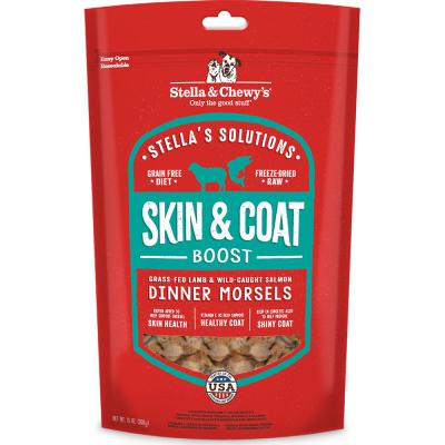 Stella & Chewy's Stella's Solutions Skin & Coat Support Freeze-Dried Raw Lamb & Salmon Meal Topper For Dogs 4.25 oz.