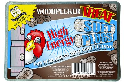 C&S Woodpecker Suet Plugs 4 Pack