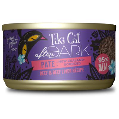 Tiki Cat After Dark Pate Wet Cat Food Beef & Beef Liver 3 oz.