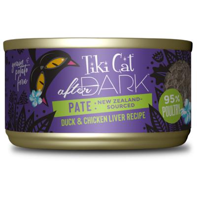 Tiki Cat After Dark Pate Wet Cat Food Duck & Chicken Liver 3 oz.