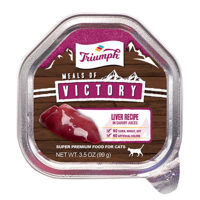 Triumph Meals Of Victory Liver Recipe Wet Cat Food 3.5 oz. Cup