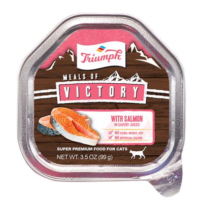 Triumph Meals Of Victory Salmon Recipe Wet Cat Food 3.5 oz. Cup
