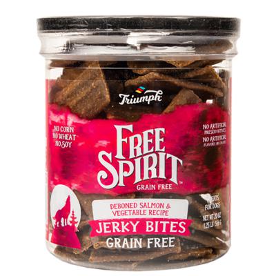 Free Spirit Grain Free Jerky Bites Salmon & Sweet Potato Recipe 20 oz.