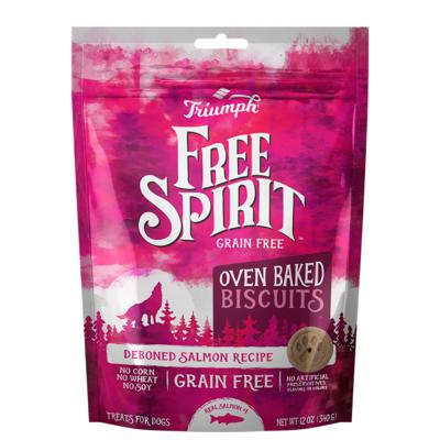 Free Spirit Grain Free Dog Biscuits Deboned Salmon Recipe 12 oz.