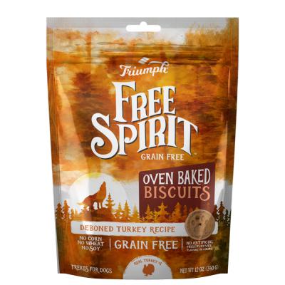 Free Spirit Grain Free Dog Biscuits Deboned Turkey Recipe 12 oz.