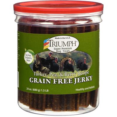 Triumph Grain Free Jerky Turkey, Pea & Berry Recipe 24 oz.