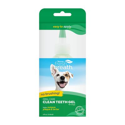 TropiClean Fresh Breath No Brushing Clean Teeth Dental & Oral Care Gel for Dogs 4 oz.