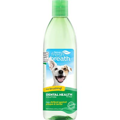 TropiClean Fresh Breath Dental Health Solution for Dogs 16 oz.