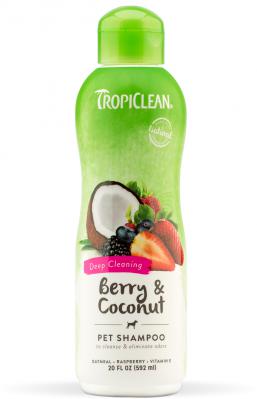 TropiClean Berry & Coconut Deep Cleansing Shampoo for Pets 20 oz.