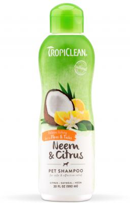 TropiClean Neem & Citrus Flea & Tick Relief Shampoo for Dogs 20 oz.