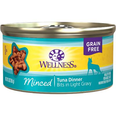 Wellness Grain-Free Minced Tuna Dinner For Cats 3 oz.