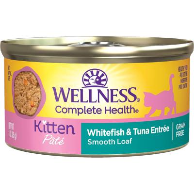 Wellness Grain-Free Whitefish And Tuna Entree For Kittens 5.5 oz.