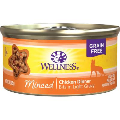 Wellness Minced Chicken Dinner For Cats 3 oz.