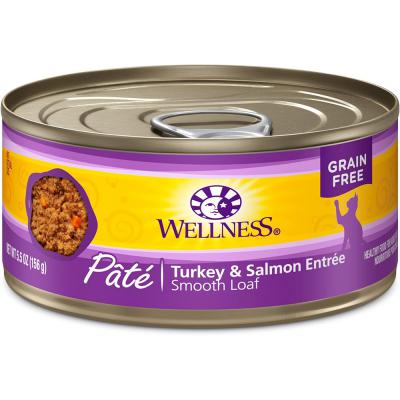 Wellness Turkey And Salmon Pate For Cats 5.5 oz.