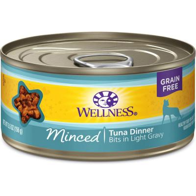 Wellness Grain-Free Minced Tuna Dinner For Cats 5.5 oz.