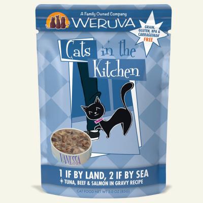 Weruva Cats In The Kitchen 1 If By Land, 2 If By Sea Pouch 3 oz.