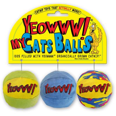 Yeowww My Cats Ball's Catnip Cat Toy 3 Pack