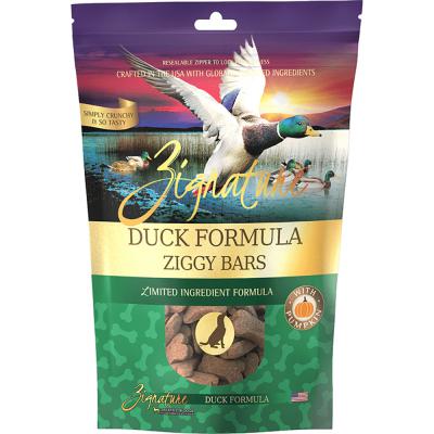 Zignature Duck Formula Ziggy Bars Biscuit Dog Treats 12 oz.