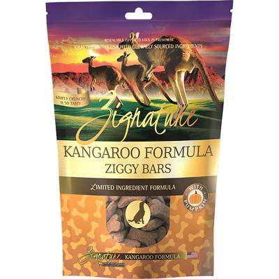 Zignature Kangaroo Formula Ziggy Bars Biscuit Dog Treats 12 oz.