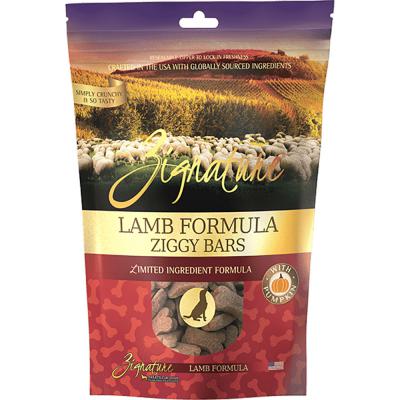 Zignature Lamb Formula Ziggy Bars Biscuit Dog Treats 12 oz.