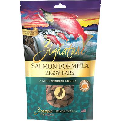Zignature Salmon Formula Ziggy Bars Biscuit Dog Treats 12 oz.