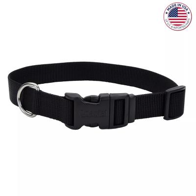 coastal-adjustable-nylon-dog-collar-with-plastic-buckle-black
