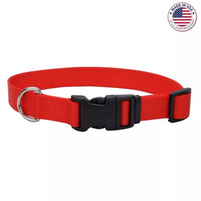 coastal-adjustable-nylon-dog-collar-with-plastic-buckle-red