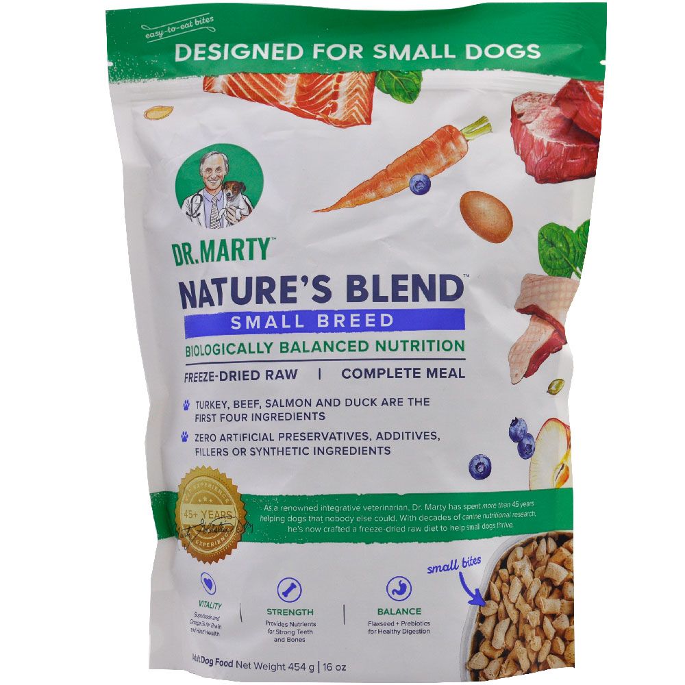Dr Marty Natures Blend Small Breed Freeze Dried Raw Dog Food 16 Oz