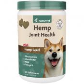 NaturVet Hemp Joint Health Plus Hemp Seed 120 Soft Chews