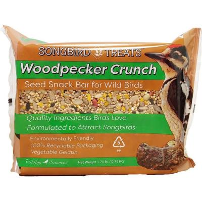 Songbird Treats Woodpecker Crunch Seed Snack Bar For Wild Birds 1.75 lb.